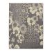 Tapete Adana Floral Retangular (150x200) Polipropileno Cinza