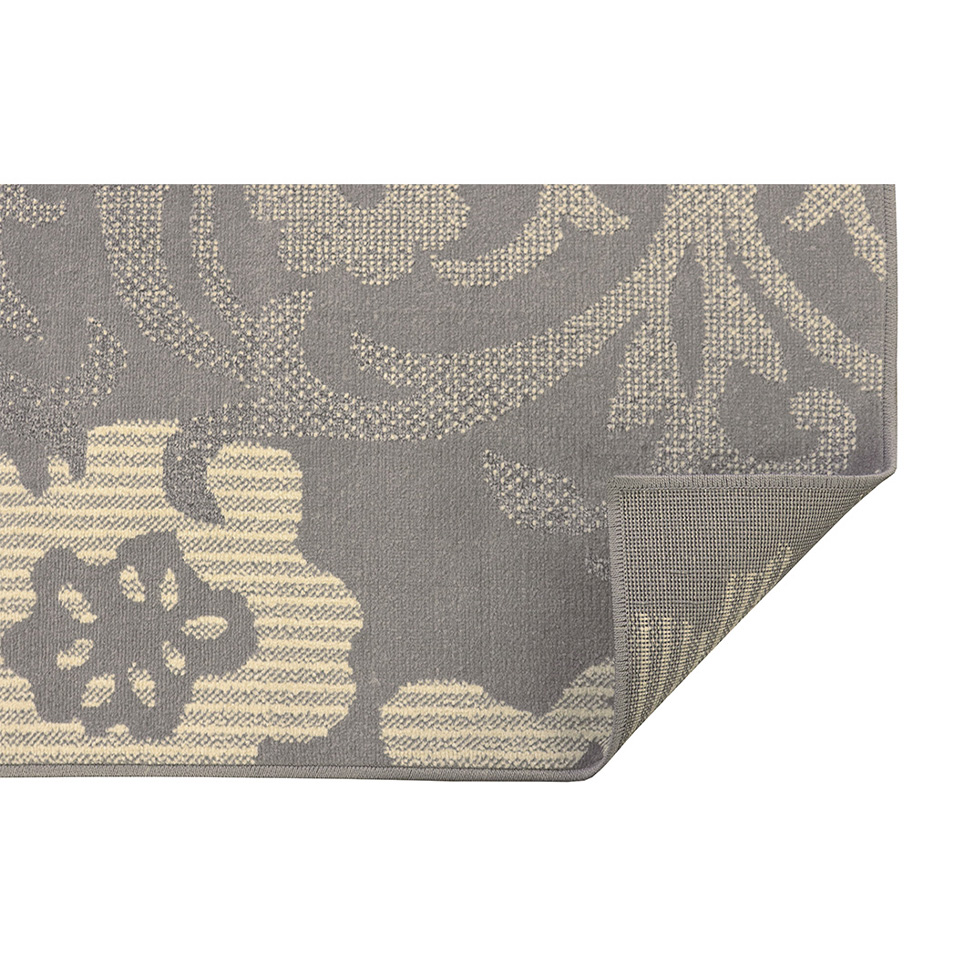 Tapete Adana Floral Retangular (150x200) Polipropileno Cinza