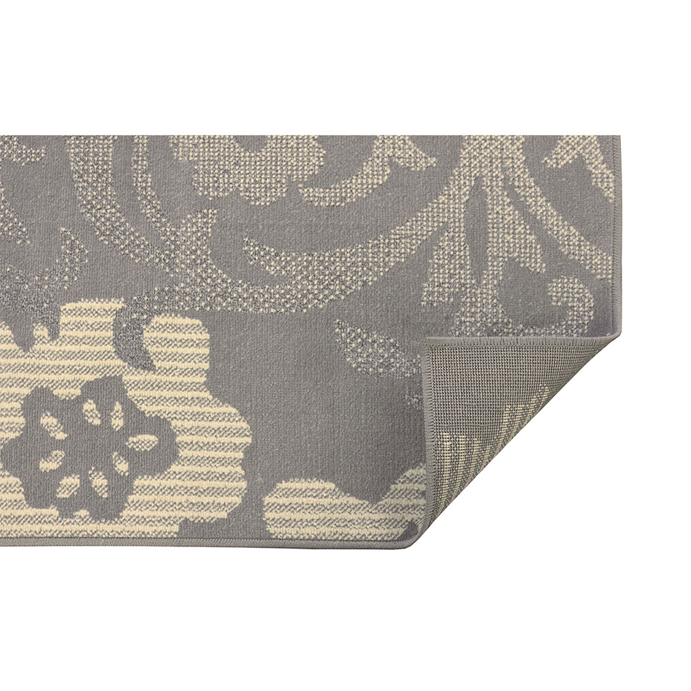Tapete Adana Floral Retangular (200x300) Polipropileno Cinza