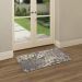 Tapete Adana Floral Retangular (50x100) Polipropileno Cinza