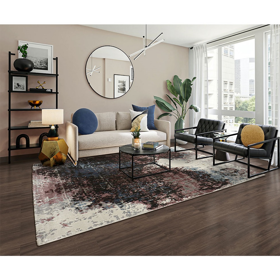 Tapete Alice Arte Retangular Veludo (200x285) Cinza