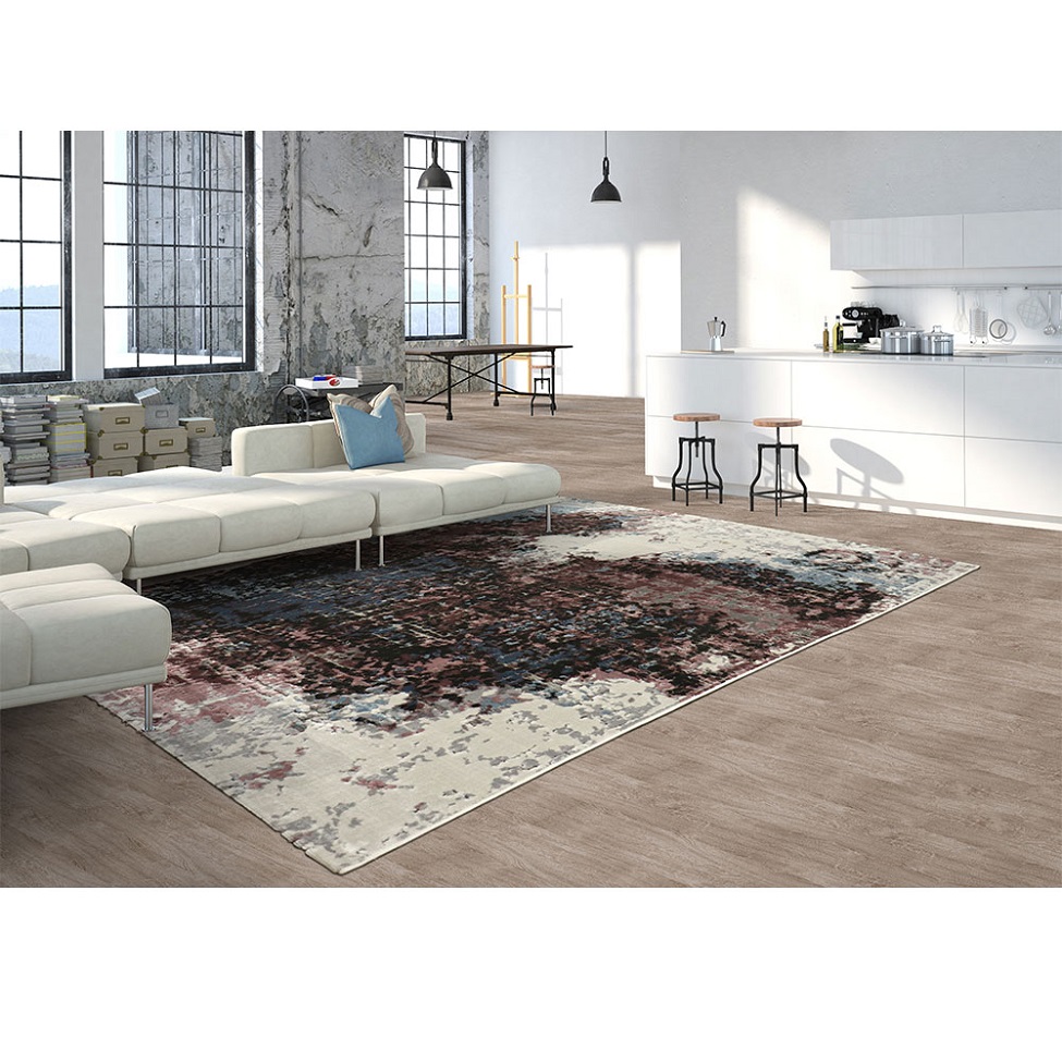 Tapete Alice Arte Retangular Veludo (240x340) Cinza