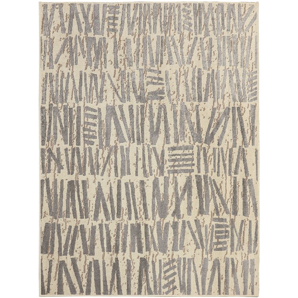 Tapete Ancestralidade Tag Retangular Veludo (150x200) Cinza