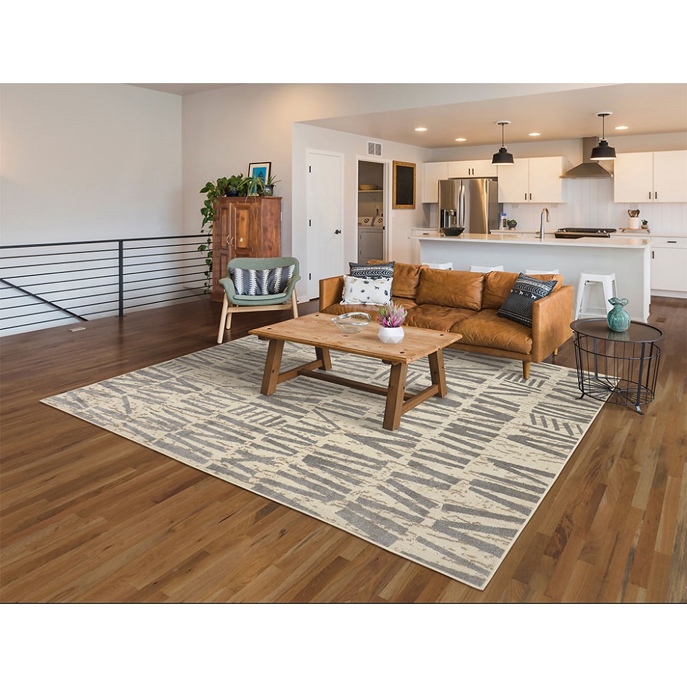 Tapete Ancestralidade Tag Retangular Veludo (200x250) Cinza