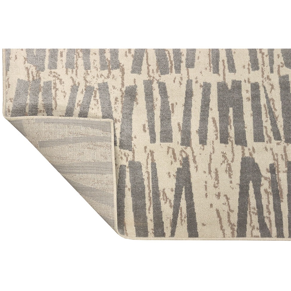 Tapete Ancestralidade Tag Retangular Veludo (200x290) Cinza