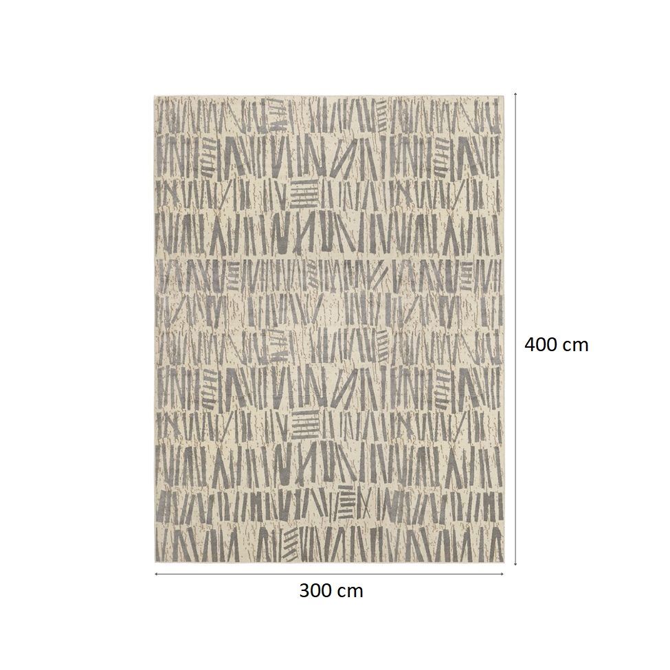 Tapete Ancestralidade Tag Retangular Veludo (300x400) Cinza