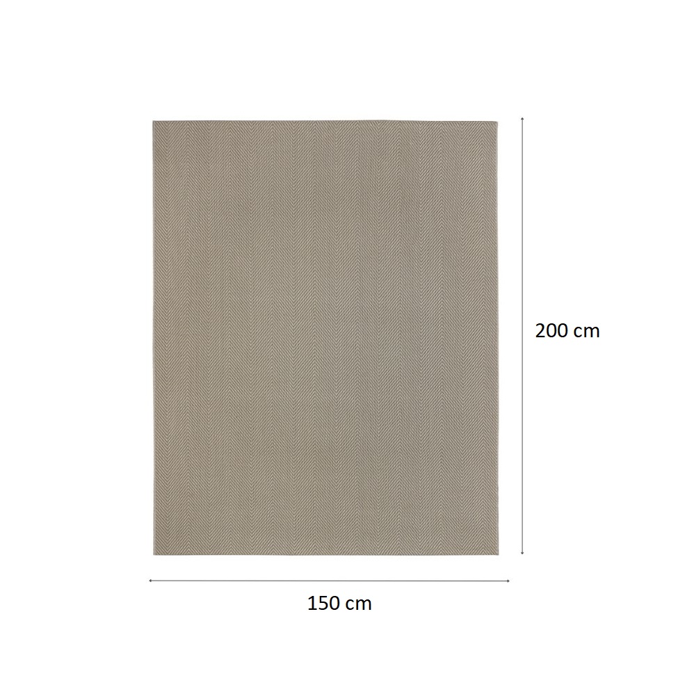 Tapete Bali Estilo Retangular Jacquard (150x200) Cinza