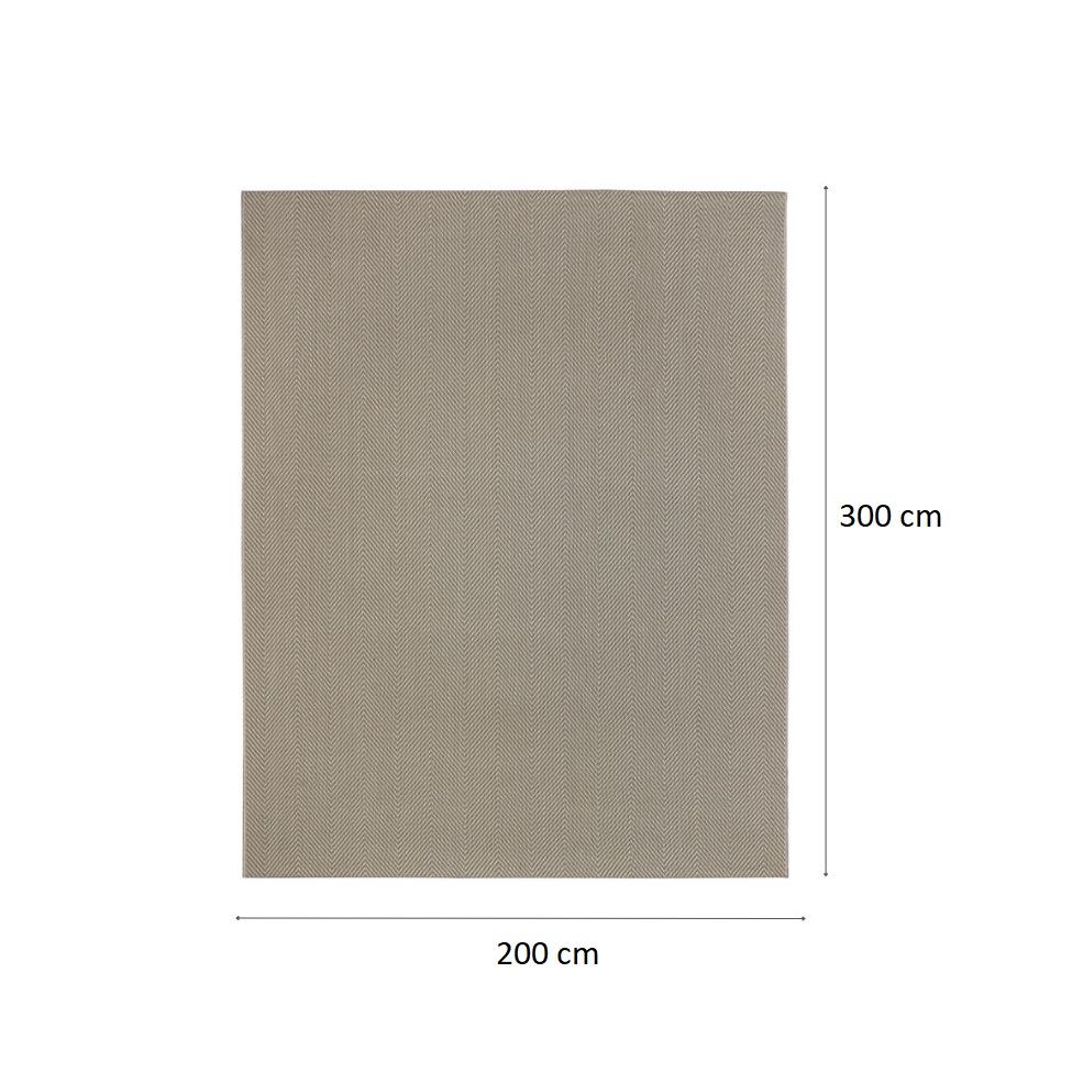 Tapete Bali Estilo Retangular Jacquard (200x300) Cinza