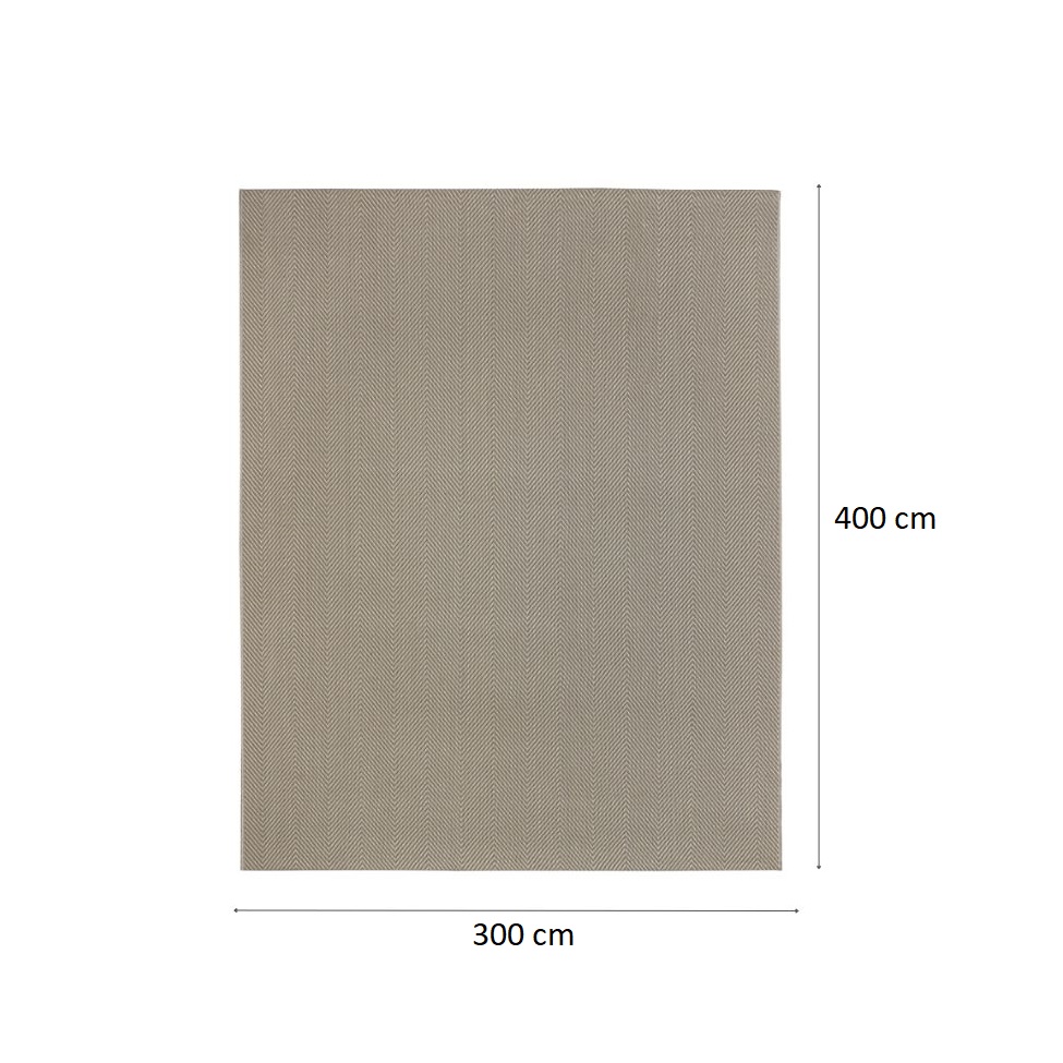 Tapete Bali Estilo Retangular Jacquard (300x400) Cinza