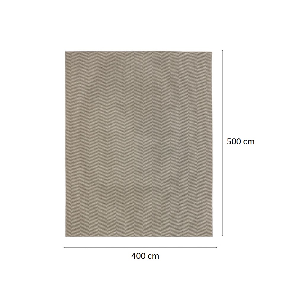 Tapete Bali Estilo Retangular Jacquard (400x500) Cinza