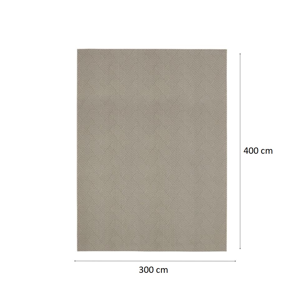 Tapete Bali Formas Retangular Bouclé (300x400) Cinza