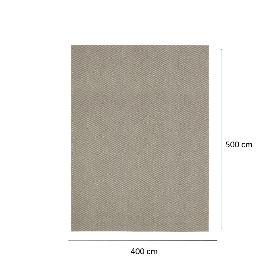Tapete Bali Formas Retangular Bouclé (400x500) Cinza