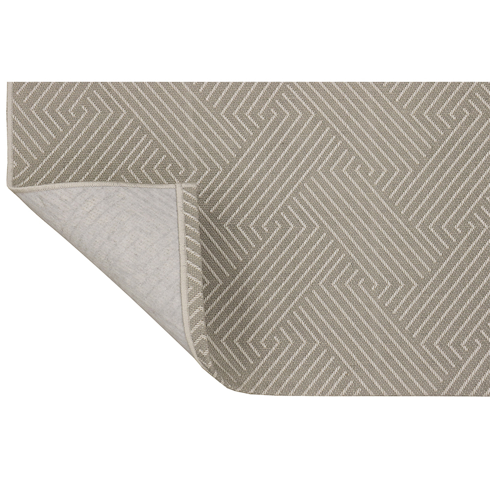 Tapete Bali Retangular Roselan Fiber (150x200cm) Marrom e Creme