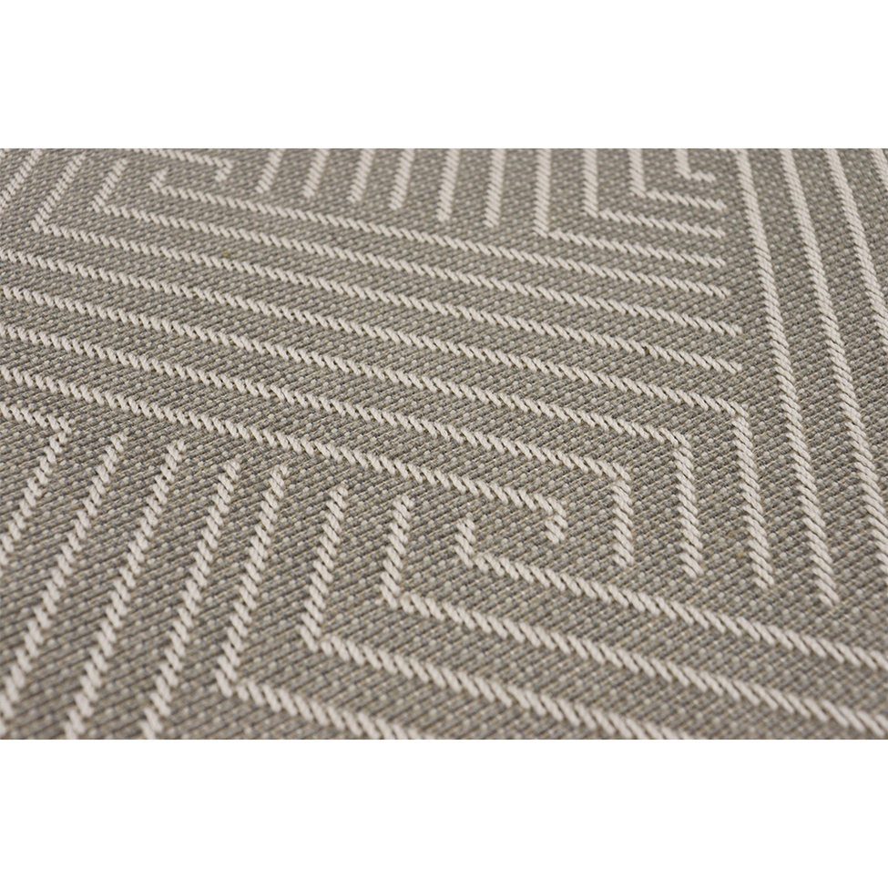 Tapete Bali Retangular Roselan Fiber (150x200cm) Marrom e Creme