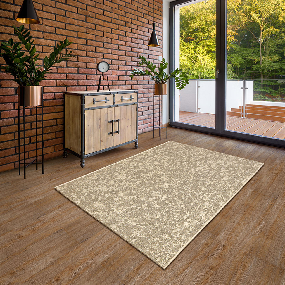 Tapete Bella Basic Retangular Polipropileno (100x150) Bege