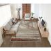Tapete Capri Retangular Veludo (200x250) Marrom e Cinza