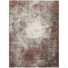 Tapete Capri Retangular Veludo (200x300) Cinza e Vermelho