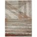 Tapete Capri Retangular Veludo (200x300) Marrom e Cinza