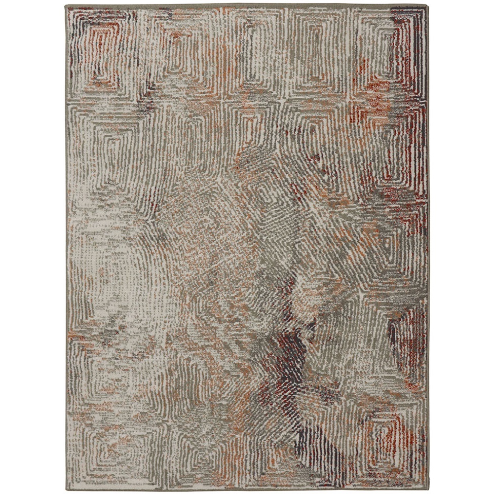 Tapete Capri Retangular Veludo (250x350) Cinza e Marrom
