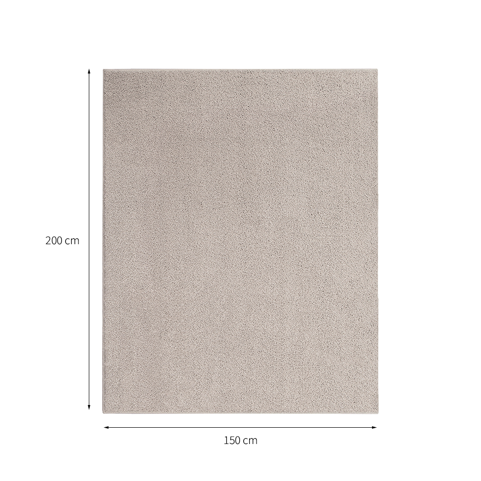 Tapete Charmin Retangular Shaggy (150x200 cm) Platina