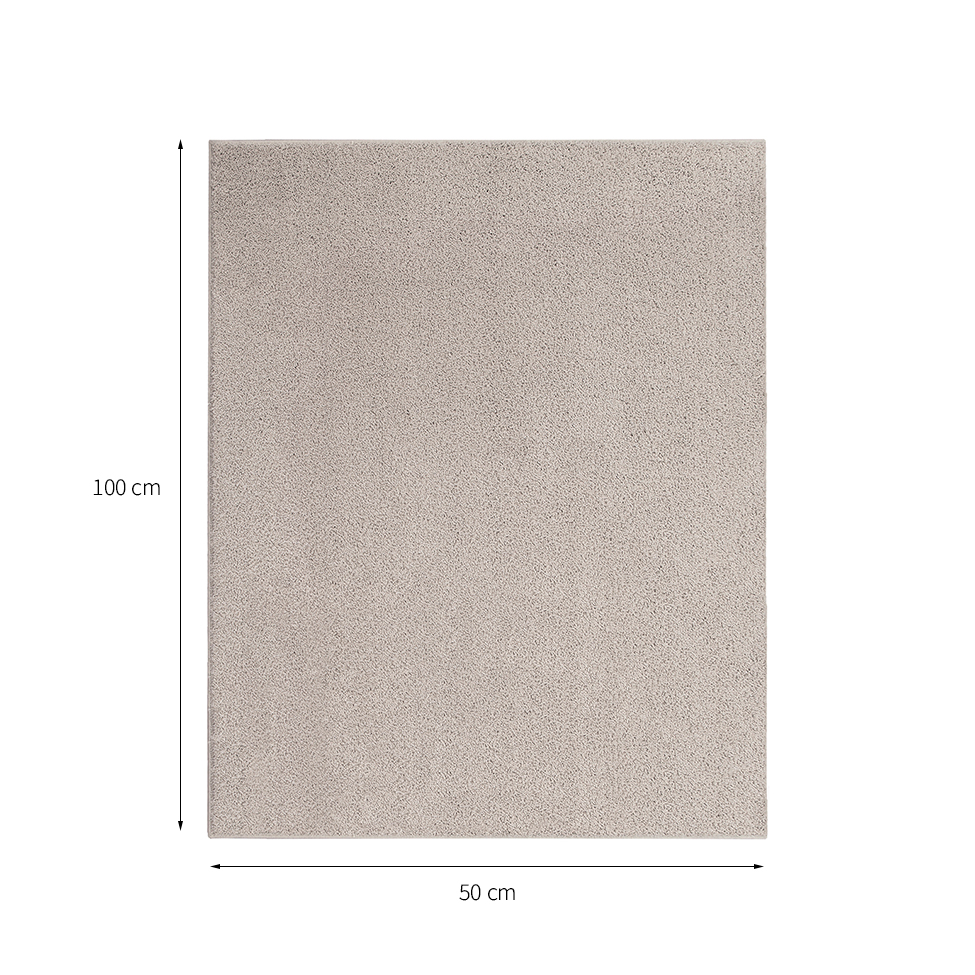 Tapete Charmin Retangular Shaggy (50x100 cm) Platina