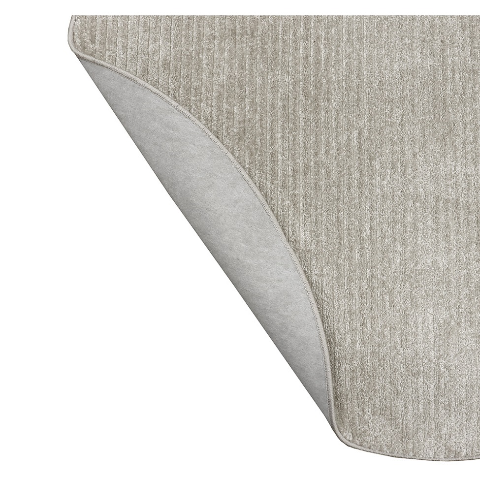 Tapete Chevron Redondo Bouclé (140x140) Prata