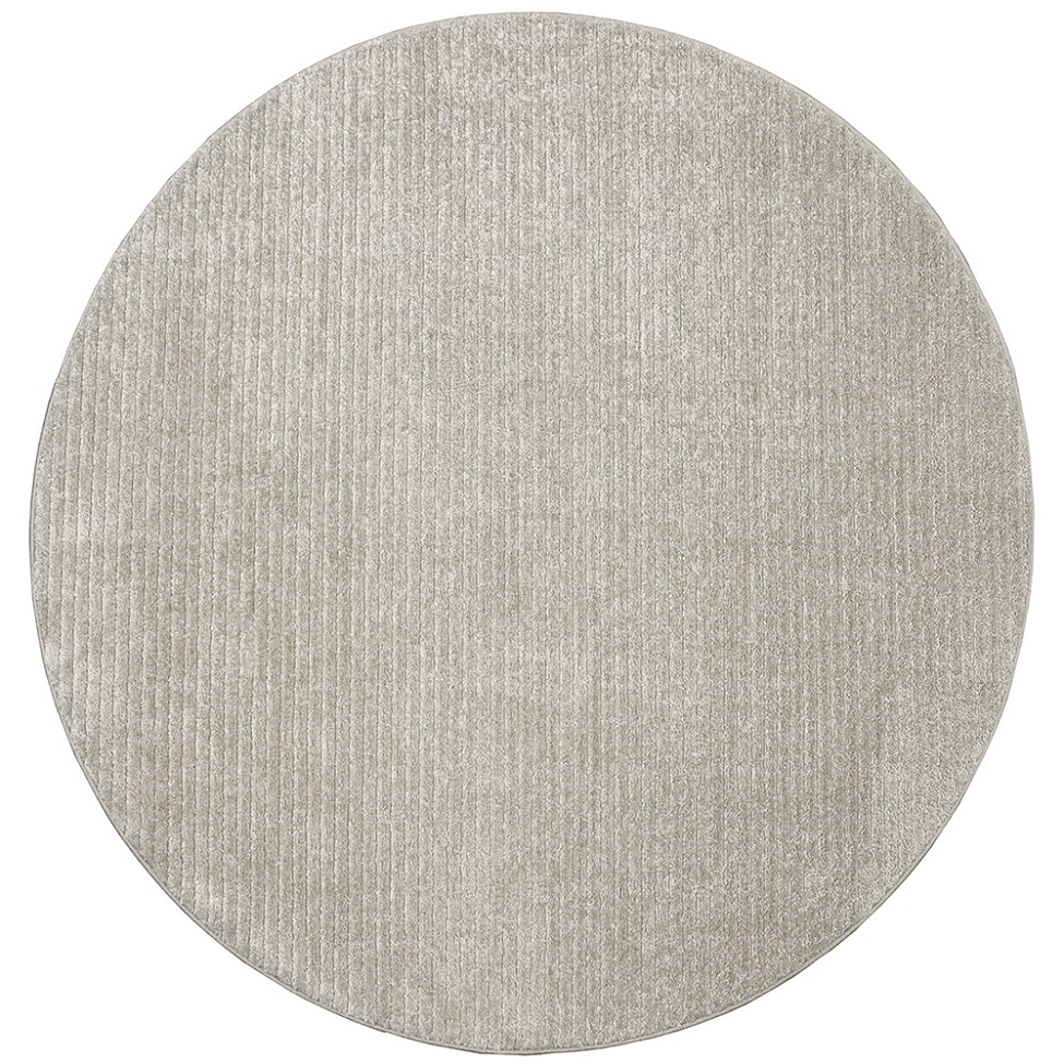 Tapete Chevron Redondo Bouclé (140x140) Prata