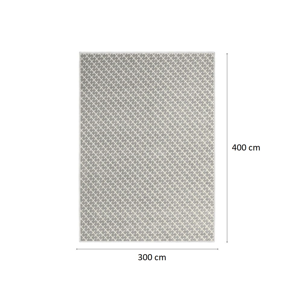 Tapete Classe A Diagonal Retangular Veludo (300x400) Cinza