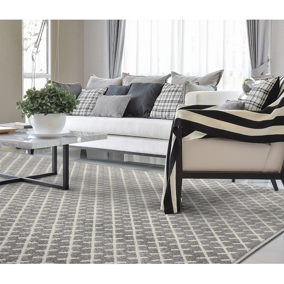 Tapete Classe A Diagonal Retangular Veludo (400x500) Cinza