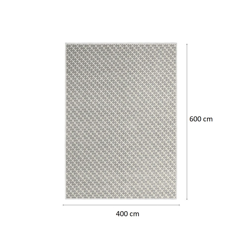Tapete Classe A Diagonal Retangular Veludo (400x600) Cinza