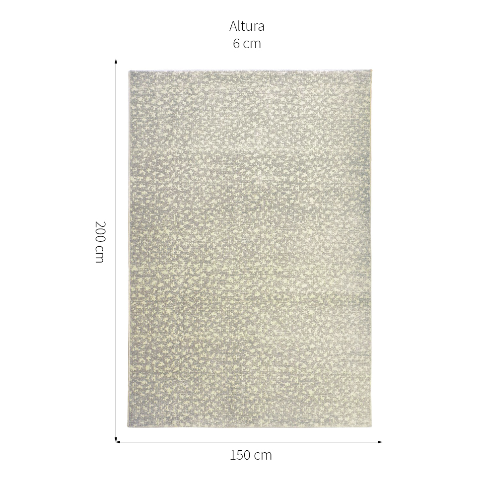 Tapete Classe A Retangular Saxony (150x200) Pontilhado Creme