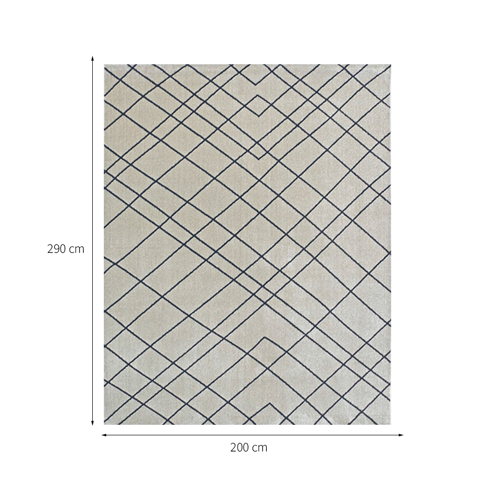 Tapete Classe A Retangular Saxony (200x290) Riscos Bege