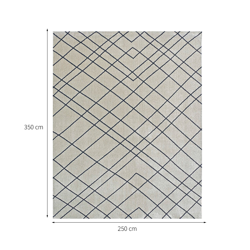Tapete Classe A Retangular Saxony (250x350) Riscos Bege