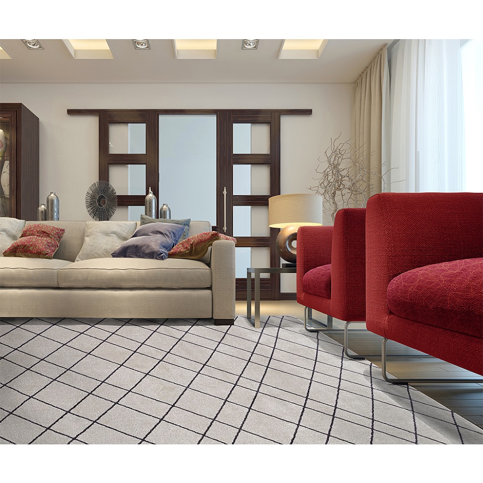 Tapete Classe A Riscos Retangular Veludo (300x400) Cinza