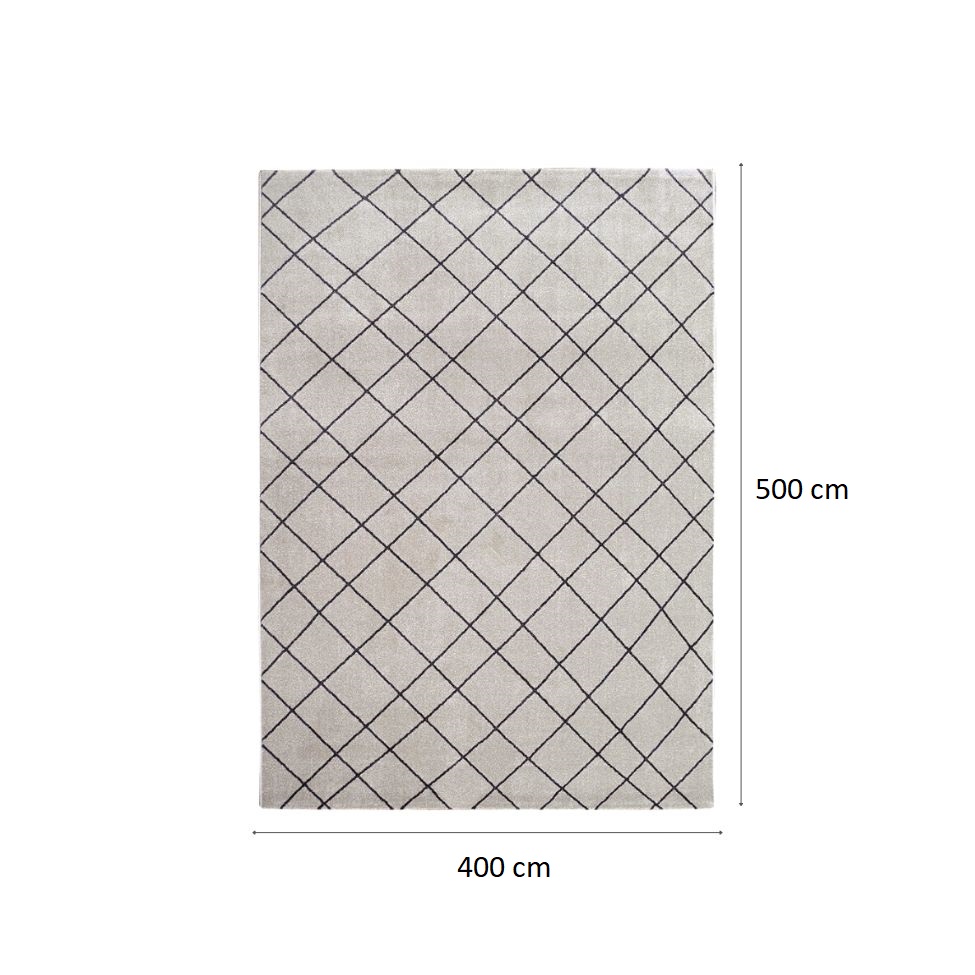 Tapete Classe A Riscos Retangular Veludo (400x500) Cinza