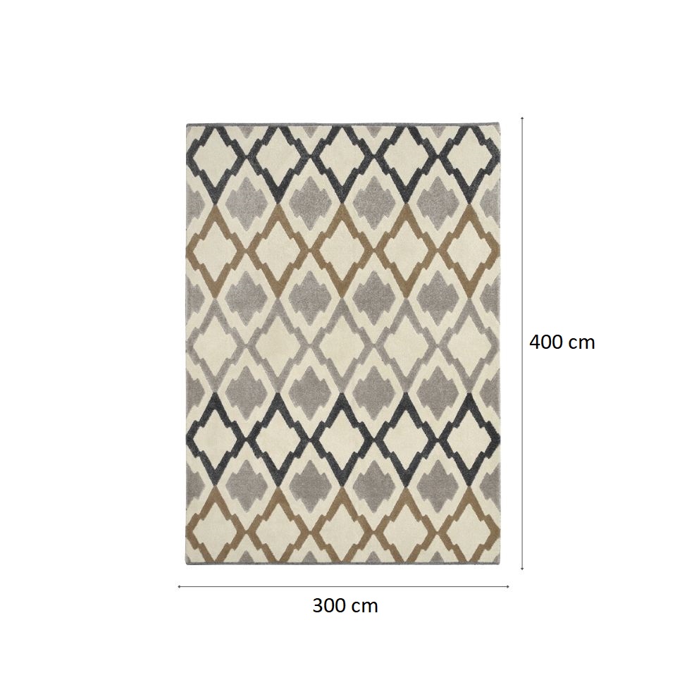 Tapete Classe A Splendor Retangular Veludo (300x400) Bege