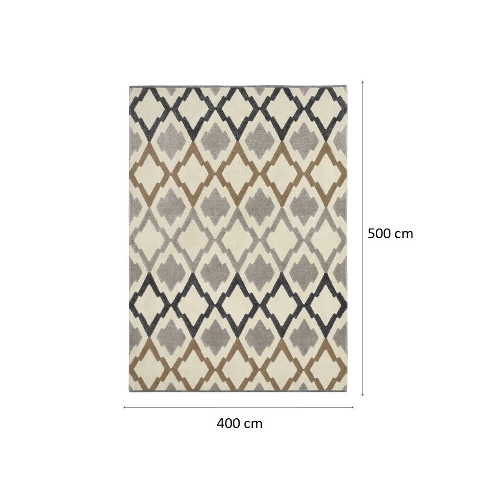 Tapete Classe A Splendor Retangular Veludo (400x500) Bege
