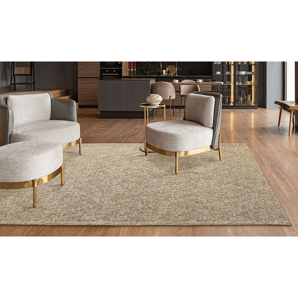 Tapete Eco Terra Areia Retangular Bouclé (150x200) Bege