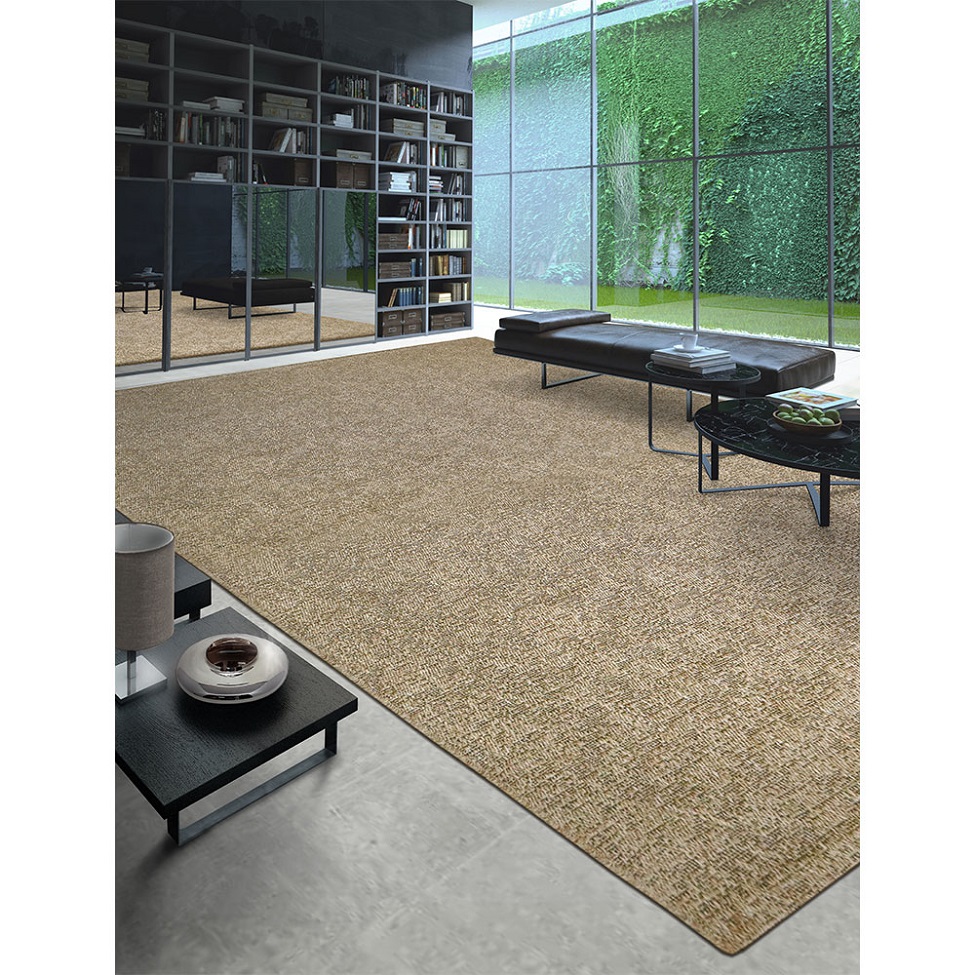 Tapete Eco Terra Areia Retangular Bouclé (400x600) Bege