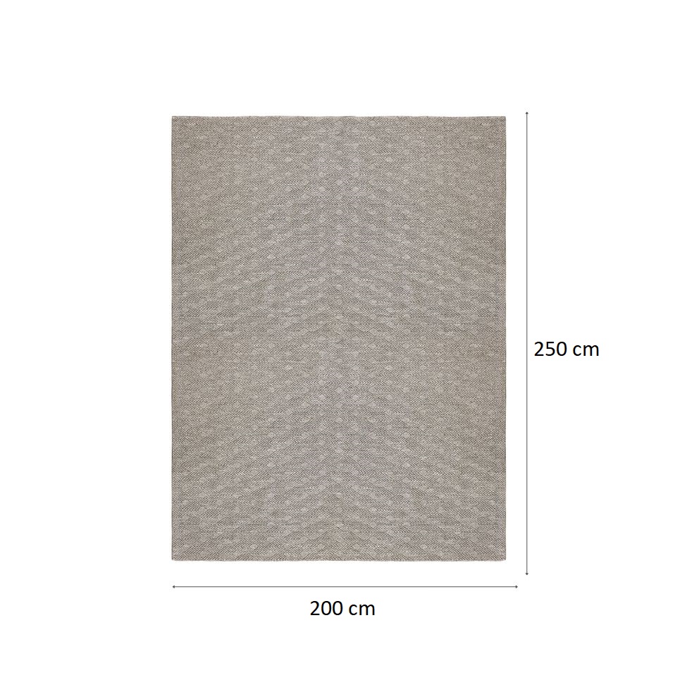 Tapete Eco Terra Argila Retangular Bouclé (200x250) Cinza