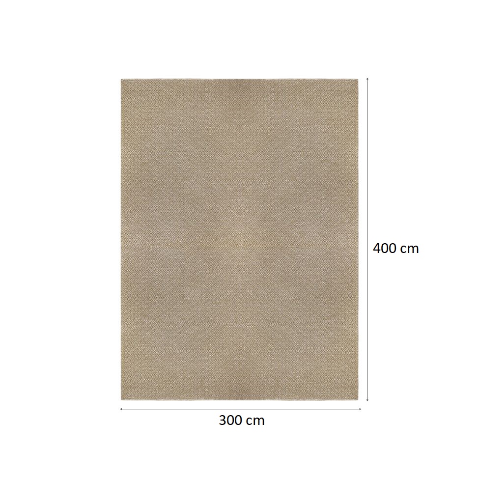 Tapete Eco Terra Cerâmica Retangular Bouclé (300x400) Bege