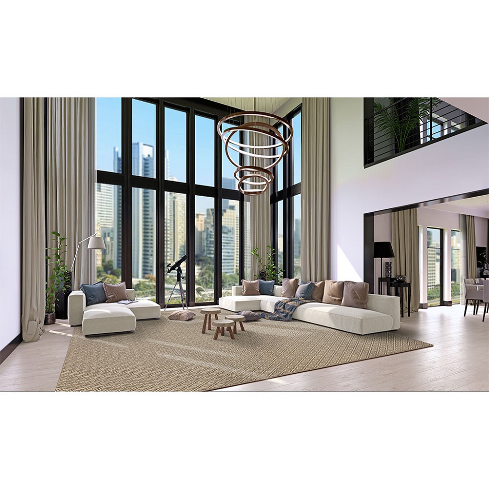 Tapete Eco Terra Cerâmica Retangular Bouclé (400x500) Bege