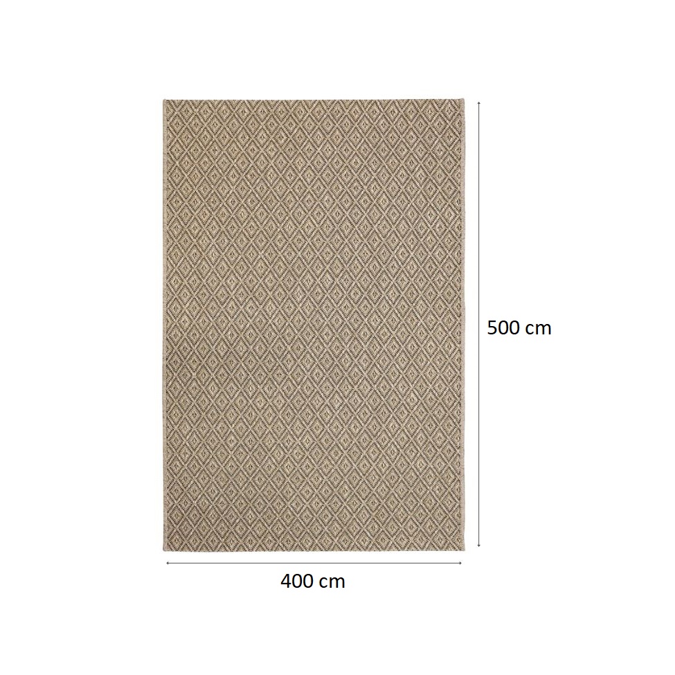 Tapete Eco Terra Cerâmica Retangular Bouclé (400x500) Bege