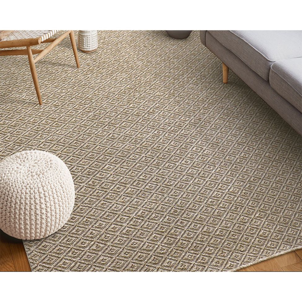 Tapete Eco Terra Cerâmica Retangular Polipropileno (195x250) Bege