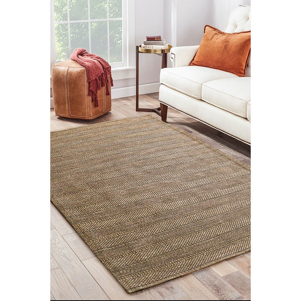 Tapete Eco Terra Madeira Retangular Bouclé (150x200) Bege