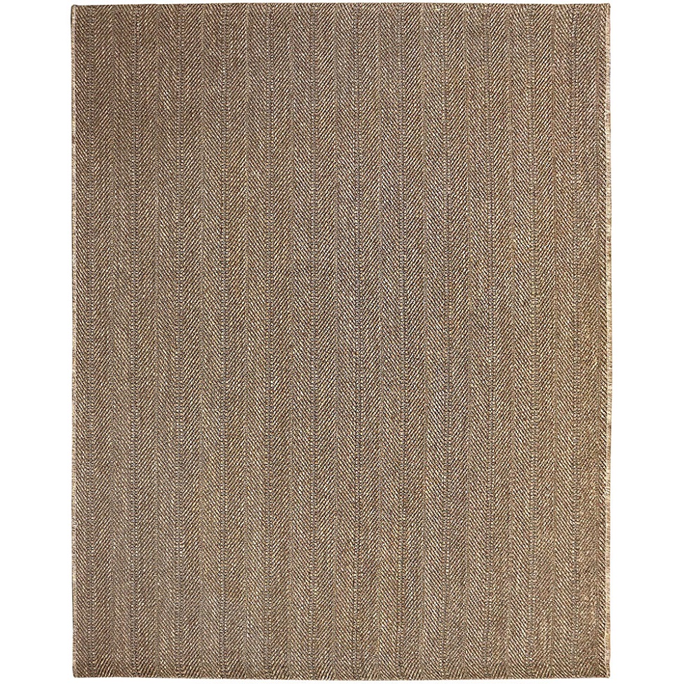 Tapete Eco Terra Madeira Retangular Bouclé (200x250) Bege