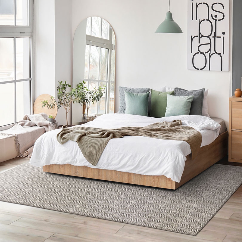 Tapete Eco Terra Retangular Bouclé (190x240) Cinza