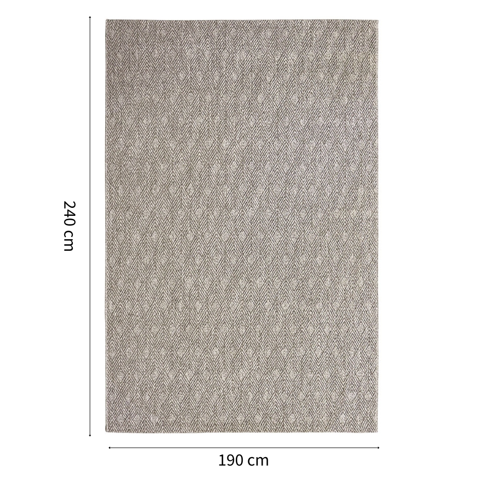 Tapete Eco Terra Retangular Bouclé (190x240) Cinza
