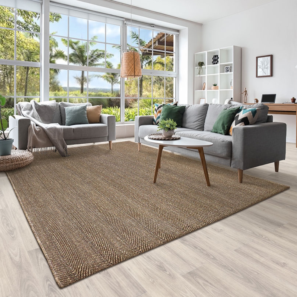 Tapete Eco Terra Retangular Bouclé (190x240) Marrom