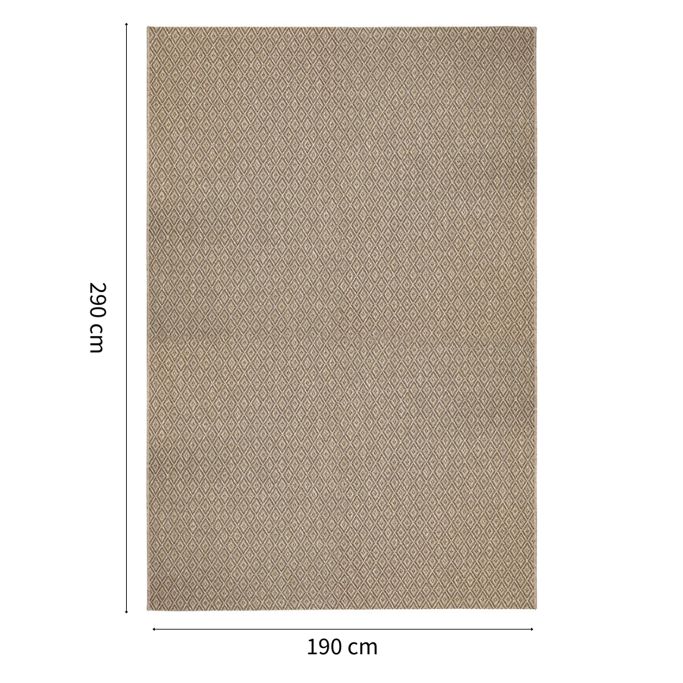 Tapete Eco Terra Retangular Bouclé (190x290) Bege